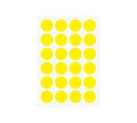 Autocollants à pois colorés multicolores 100 feuilles(Yellow)