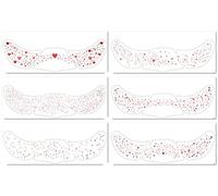 Autocollants À Taches De Rousseur Rouges En Feuille D'Or Pailletée, Résistants À La Transpiration, Longue Durée, Adaptés Aux Spectacles Et Aux Fêtes. 156 * 50MM