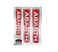 Autocollants Abarth Logos de Course, Lot de 3, 94 x 131 mm
