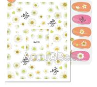 Autocollants Adh¿¿Sifs 3d Pour Nail Art",D¿¿Calcomanies De Fleurs,P¿¿Tales Blancs,D¿¿Coration Pour Ongles,Accessoires De Manucure,"N64 - Type Ame178