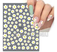 Autocollants Adh¿¿Sifs 3d Pour Nail Art",D¿¿Calcomanies De Fleurs,P¿¿Tales Blancs,D¿¿Coration Pour Ongles,Accessoires De Manucure,"N64 - Type Ame092