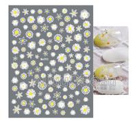 Autocollants Adh¿¿Sifs 3d Pour Nail Art",D¿¿Calcomanies De Fleurs,P¿¿Tales Blancs,D¿¿Coration Pour Ongles,Accessoires De Manucure,"N64 - Type Ame090