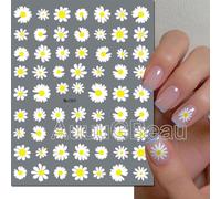 Autocollants Adh¿¿Sifs 3d Pour Nail Art",D¿¿Calcomanies De Fleurs,P¿¿Tales Blancs,D¿¿Coration Pour Ongles,Accessoires De Manucure,"N64 - Type Ame089