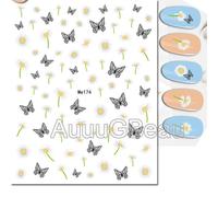 Autocollants Adh¿¿Sifs 3d Pour Nail Art",D¿¿Calcomanies De Fleurs,P¿¿Tales Blancs,D¿¿Coration Pour Ongles,Accessoires De Manucure,"N64 - Type Ame174