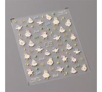 Autocollants Adh¿¿Sifs Pour Les Ongles",Accessoires De D¿¿Coration,D¿¿Calcomanies,Fleurs,P¿¿Tales,¿¿T¿¿,Blanc,Destruction,Printemps,5d,"1 Pi¿¿Ce - Type 1pcs Mn374