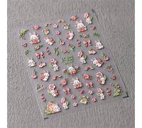 Autocollants Adh¿¿Sifs Pour Les Ongles",Accessoires De D¿¿Coration,D¿¿Calcomanies,Fleurs,P¿¿Tales,¿¿T¿¿,Blanc,Destruction,Printemps,5d,"1 Pi¿¿Ce - Type 1pcs Mn370f