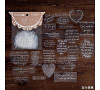 Autocollants Adhésifs Pour Scrapbooking, Étiquette Décorative En Pet, Esthétique Blanche, Papeterie Pour Album Journal Intime, 40 Pièces/Paquet