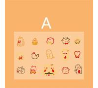 Autocollants Adhésifs Séries Animaux Colorés, Étiquette Décorative Créative, Dessin Animé, Pour Journal Intime, Matériel De Collage, Compte À Main, Diy Bricolage, 45 Pièces