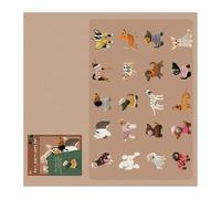 Autocollants adorables sur le thème des chatons, 20 pièces, D