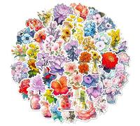 Autocollants Aesthetic Bohème, 50Pcs Autocollant Stickers Graffiti Autocollants de Dessin Animé Autocollants Vinyle Étanche Kawaii pour Album Artisanat Bouteille D'eau Téléphone Skateboard