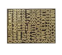 Autocollants Alphabet Et Chiffres Colorés A4, Cadeau Créatif Pour Fête, Diy Bricolage Or