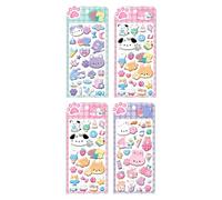 Autocollants amusants en forme d'animal de dessin animé, autocollants en mousse de 22,5 x 10,5 cm avec design, étui de téléphone, accessoire de salle de coration de récompense