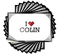 Autocollants amusants pour pare-chocs « I Love Colin » - Pour homme et grotte - 12 x 18 cm