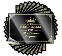 Autocollants amusants pour voiture avec inscription « Keep Calm I'm The Devops Engineer » (12 x 18 cm)