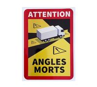Autocollants Angles Morts : décalcomanies d'avertissement d'angle mort très visibles avec adhésif puissant pour voitures et camions | Attention aux angles des échantillons de morts pour le travail