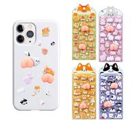 Autocollants animaux mignons - Mini autocollants en PVC de 3 cm, autocollants en relief, adhésif imperméable durable pour ordinateur portable, tasse d'eau, mur, guitare, valise | Enveloppe, lunettes