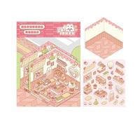 Autocollants Anime | Kits de scrapbooking pour adultes - Collage d'autocollants livre indésirable découpes, fournitures de journal, collection d'autocollants, créez votre propre supermarché restaurant