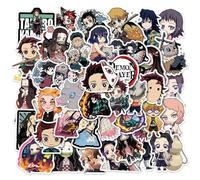 Autocollants Anime, Lot de 100 Autocollants Anime Démon Dessin Animé, Stickers, Autocollant en Vinyle Imperméable pour Valise Skateboard, Cadeau pour Enfants Adolescents