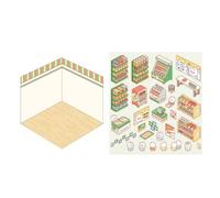 Autocollants animés, kits de scrapbooking pour adultes | Autocollants de cabine stéréo empilables visuels,Collection d'autocollants pour fournitures de journal, créez votre propre supermarché, rest