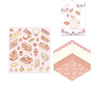 Autocollants animés, kits de scrapbooking pour adultes | Autocollants de scène de dessin animé - Scènes coupées miniatures de scènes de paysage, livre d'autocollants de Collage, autocollants de dessin