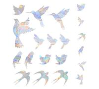 Autocollants Anti-Collision pour Fenêtre, 3 Feuilles 42 Pièces Autocollants Anti-Collision pour Fenêtre avec Silhouettes d'Oiseaux, Autocollants Anti-Collision pour Bureau Salon Moustiquaires