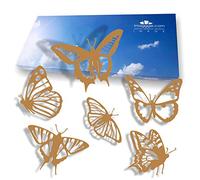 Autocollants Anti-Collision pour Portes vitrées (18 papillons détaillés) - Evitent les chocs d'oiseaux ou heurts de personnes sur les vitres - Couleur brun argile