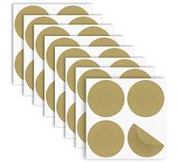 Autocollants Anti-Collision pour Vitre 32 Cercles Vinyle Adhésif Anti-Choc des Personnes et Oiseaux pour Fenêtre Verre Vitrine (5,5 cm, or)