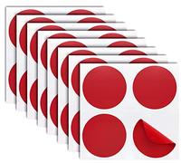 Autocollants Anti-Collision pour Vitre 32 cercles Vinyle Adhésif Anti-Choc des Personnes et Oiseaux pour Fenêtre Verre Vitrine (5,5 cm, rouge)