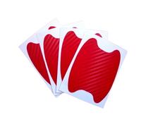 Autocollants anti-rayures for poignée de porte voiture, protecteur en Fiber carbone, Film Protection for automobile, accessoire style extérieur Pour Cerfs-volants et Avions Radiocommandés(4PC Red)