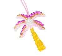 Autocollants artistiques en tissu créature marine motif cocotier design sac décors résistant à l'usure accessoires porte-clés pendentif animal tissu autocollant, D, One Size