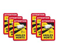 Autocollants Attention Angles Morts Lot de 6 Signalisation Obligatoire en France pour Véhicules Lourds de Marchandises CAMIONS (6 PCS)