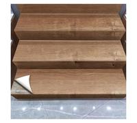 Autocollants auto-adhésifs en imitation bois pour marches d'escalier vintage - À décoller et à coller - Grain de bois rustique pour décoration d'intérieur, facile à appliquer - Transformation