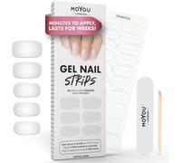 Autocollants Auto-Adhésifs Pour Ongles En Gel Semi-Durci, Lampe Uv/Led Requise, 20 Enveloppes De Vernis À Ongles En Gel, Autocollants Pour Nail Art - Crystal Clear