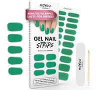 Autocollants Auto-Adhésifs Pour Ongles En Gel Semi-Durci, Lampe Uv/Led Requise, 20 Enveloppes De Vernis À Ongles En Gel, Autocollants Pour Nail Art - Crystal Clear