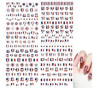 Autocollants Autocollants,Autocollants Paris - Autocollants pour ongles |Fournitures d'art d'ongle de conception de drapeau français pour des femmes, autocollants chics d'o