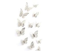 Autocollants Autocollants Muraux 3D Papillons Autocollants Murs de Papier Peint Artificiel Et Réfrigérateurs Autocollants Pour Chambre Et Salons 12 Or C Qualité Stable Durabilité