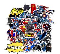Autocollants Batman De Dessin Animé Disney Pour Enfants,Étiquette De Bagage Pour Skateboard,Graffiti Marvel,Cool,Étanche,Jouets Classiques Amusants,Diy Bricolage.By0301-45Pcs.