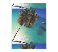 Autocollants Beach Coconut Sunshine Crystal Stickers, Glitter Star Heart Shiny Transparent Decals for Mobile Phone Cases Laptop
