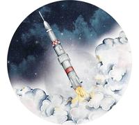 Autocollants bébé Dekornik Rocket In A Circle / Industrial Evolution Rose 200x200 cm