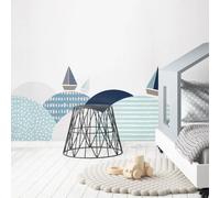 Autocollants bébé Dekornik Southern Sea Behind-The-Bed Bleu 155x50 cm