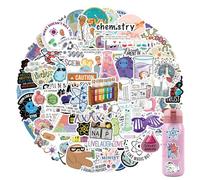 Autocollants biologiques | Autocollants scientifiques | Autocollants de chimie | Autocollants de physique | Autocollants scientifiques amusants | Autocollants imperméables | 110 x Décoration de vélo