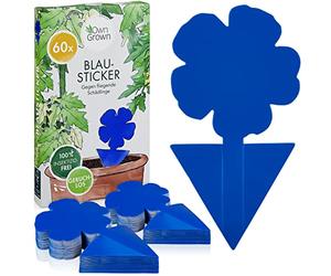 Autocollants Bleus Contre Les Thrips : 60x pièges adhésifs sans Insecticide pour Lutter Contre Les parasites des Plantes d'intérieur - Piège à Mouches OwnGrown