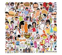 Autocollants Bob Burgers de jeu 110 pièces pour ordinateur portable, pare-chocs, bouteilles d'eau, ordinateur, téléphone, casque, parfait pour les adolescents fille garçon adulte