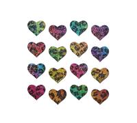 Autocollants Body Minis Coeur Léopard Arc-en-Ciel