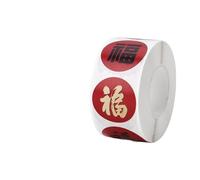 Autocollants Bonne Année | 500 Pièces Rouleau D'autocollants Avec Le Caractère Chinois Fu,2026 Étiquette Décorative Rouge, Pour Enveloppes, Cartes Postales, Signalisation, Fêtes, Réunions Familiales