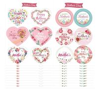 Autocollants Bonne Fête des Mères, 120 Pièces/20 Feuilles, Étiquettes Cadeaux pour Fête des Mères, Autocollants De Scellage D'enveloppe pour Boîtes Cadeaux, Cartes