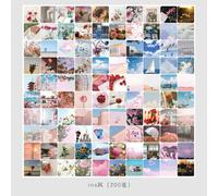 Autocollants Botaniques De Paysage De Peinture À L'huile, Étiquette Scrapbooking, Papeterie Décorative, Pour Album Journal Intime, Diy Bricolage, 200 Pièces/Paquet