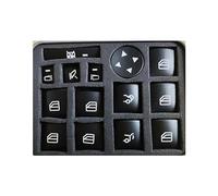 Autocollants Boutons Compatible avec Mercedes pour Benz pour W204 GLA X156 CLA C117 A W176 B W246 classe voiture fenêtre lunettes bouton de levage couvercle interrupteur cadre garniture(color1)