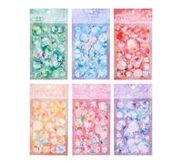 Autocollants Bulles Mignons - 6 Feuilles de Décalcomanies Colorées et | Autocollant Bulle Décoratif pour et Loisirs Créatifs,Pour Albums Étuis De Téléphone Carnets Bouteilles D Eau Anniversaire Noël F