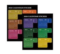 Autocollants Calendrier 2026 | Labels de Gestion d'Emploi du Temps - Autocollants De Planification Mensuelle De Calendrier - Pour Journaux Scrapbooking Scolaire Adolescents Garçons Filles